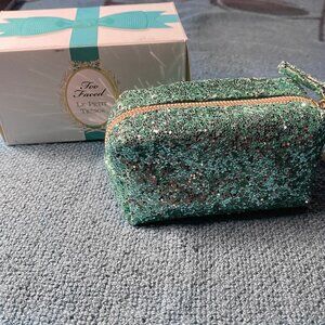 Too Faced Le Petit Tresor 3 La Creme Lipstick Set in Glitter Bag New in Box